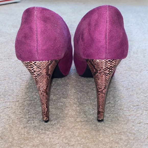 Lime Light Fuchsia Platform Heels Size 9.5 - Picture 4 of 8